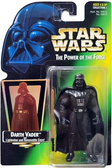 Darth Vader with lightsaber and removable cape .02, holo, col. 3, new bubble